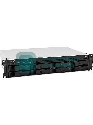 Сетевое хранилище Synology Rack 2U, QC2.2GHzCPU/4GbDDR4(upto32)/RAID0,1,5,6,10/upto 8 hot plug HDDs SATA(3,5'or2,5')(upto 12 with RX418)/2xUSB3.2/1eSATA/iSCSI/4xGbE(+1Expslot)/2xIPcam(upto 40)/2xPS/norail