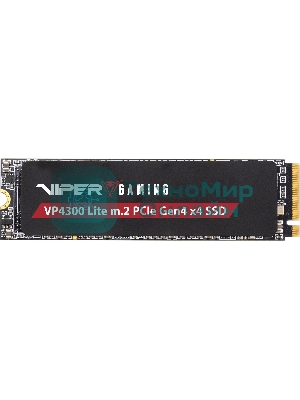 Накопитель SSD Patriot Viper VP4300 Lite, 2Tb, PCIe 4.0 x4, M.2 2280, NVMe, R/W 7400/6400, с радиатором