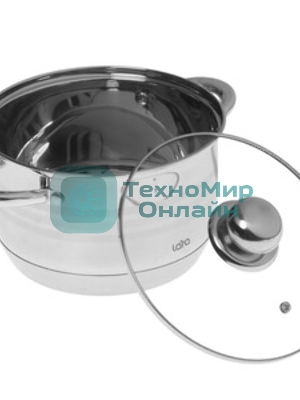 Кастрюля Lara LR02-582 SONATA 20x12,5 см, 3.9 л, нержавеющая сталь, с крышкой