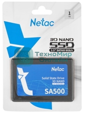 Накопитель SSD Netac SA500, 1Tb, SATA III, 2.5