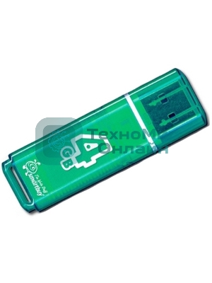 Флешка USB Smartbuy Glossy series Green (SB4 GbGS-G), 4Gb, USB 2.0, R/W 25/15, зеленый