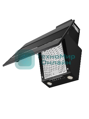 Вытяжка каминная Maunfeld Bridge 60 нержавеющая сталь/черное стекло, 60 см, 850 куб. м/ч, 51 дБ