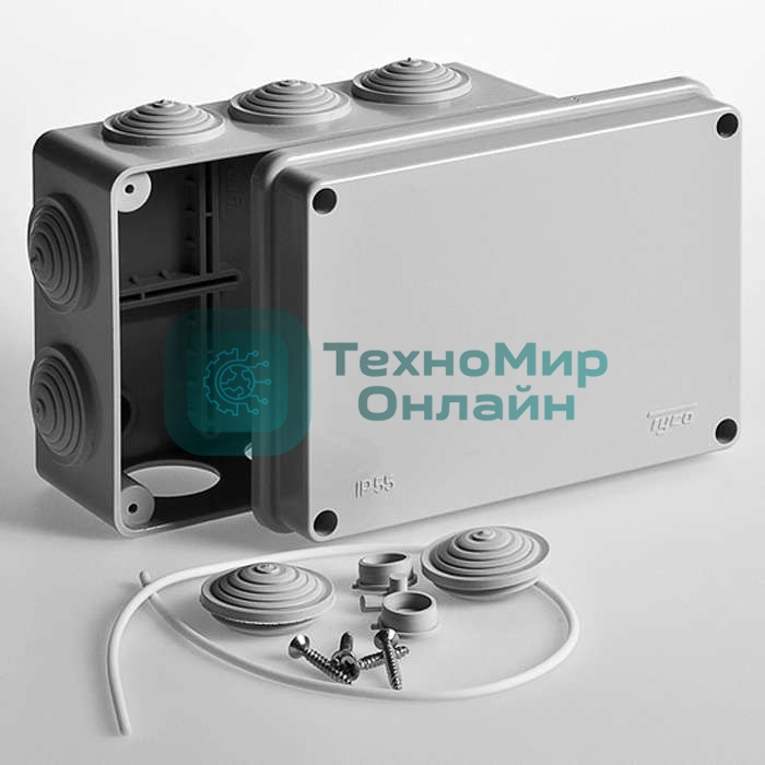 Рувинил 67053 Тусо.Коробка расп. для о/п, 150х110х70 мм, 10 вводов, IP55