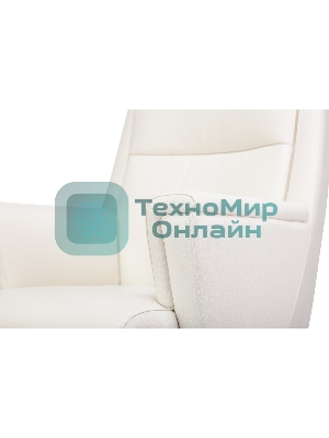 Кресло Бюрократ DUKE белый, кожа