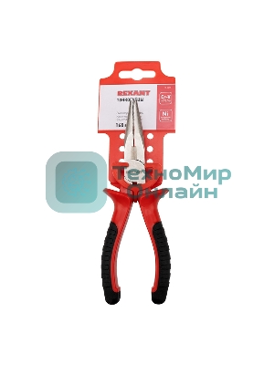 Тонкогубцы Rexant 160 мм никелированные, двухкомпонентные рукоятки