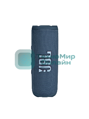 Портативная акустика JBL Flip 6 синий, Bluetooth 5.1, время воспроизведения 12 ч, емкость аккумулятора 4800 mAh, время заряда 2,5 ч, синий