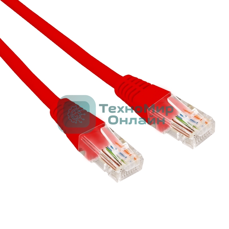 Патч-корд U/UTP Rexant cat.6, RJ45-RJ45, неэкранированный, 26AWG, LSZH, красный, 2 м
