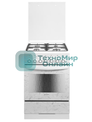 Плита комбинированная Gefest ПГЭ 5302-03 0052 белый, конфорок 4 шт, духовка 55 л, 50 см x 85 см x 58.5 см