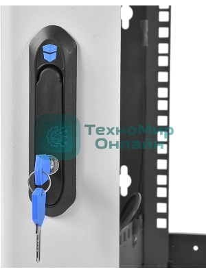 Шкаф коммутационный ЦМО (ШРН-6.500) напольный 6U 600x500 мм пер. дв. стекл 200 кг серый 470 мм 180 град.