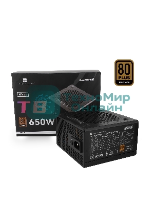 Блок питания Thermalright TR-TB650S 650W 80 PLUS Bronze, (ATX, 3, Non-modular, 1x24(20+4)pin 550мм, 1xCPU*2 8(4+4)pin 600+150мм, 1xPCIe*2 8(6+2)pin 500+150мм, 1xSATA*3+MOLEX4pin*1 400+150+150+150мм, 1xSATA*2+MOLEX4pin*2 400+150+150+150мм, Active, 120x120мм, 150x140x86мм, APFC, )