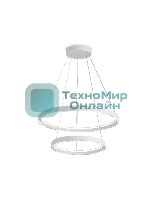 Подвесной светодиодный светильник Ambrella light FL5862/2 WH белый 45W 3000K/4200K/6400K D600/400*830 (без ПДУ)