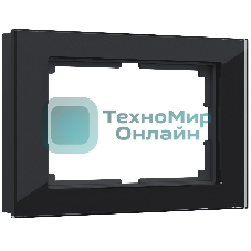 Рамка для двойной розетки (черный,стекло) W0081108
