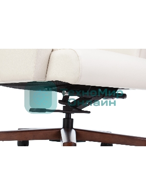 Кресло Бюрократ DUKE белый, кожа