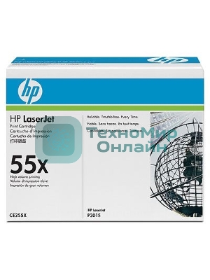 Картридж лазерный HP CE255X черный для LaserJet P3015/P3015d/P3015dn/P3015x 12500 стр.