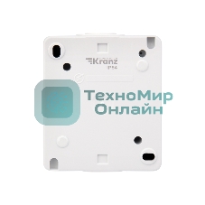 Розетка одноместная Kranz INDUSTRIAL IP54 с заземлением, о/у, белая