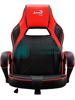 Кресло Aerocool AC40C AIR чёрный, экокожа, 150 кг, механизм качания
