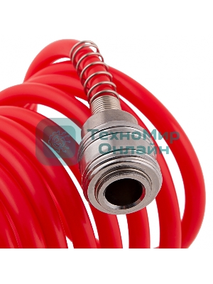Шланг спиральный Matrix воздушный, 15 м, с быстросъемными соединениями