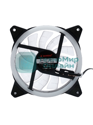 Вентилятор для корпуса Gembird черный, 120 мм, 1200 об/мин, 20.5 дБ, 3 pin