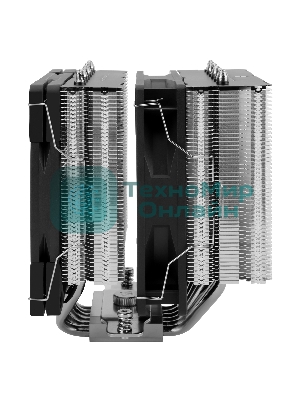 Кулер для процессора Thermalright Royal Knight 120 SE (4-pin PWM, 155мм, Ni/Cu, 6x6мм, 2x120мм, 66.17CFM/59CFM, 25.6dBA/26.1dBA, 1500RPM/1800RPM, S: 1200, 1700, 1851, 115X, AM4, AM5, silver, black)
