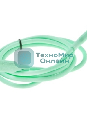 Кабель QUMO, MFI С94, Type-C на MFI Apple 8 pin, силиконовый, 1м, 2,22A, 9V, 20W, PD (зеленый)