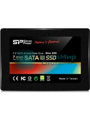 Накопитель SSD SiliconPower Slim S55, 240Gb, SATA, 2.5