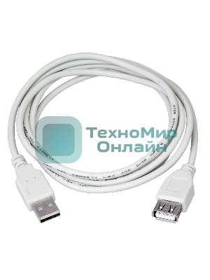 Кабель USB Rexant (шт. USB A - гн. USB A) 5 м, серый