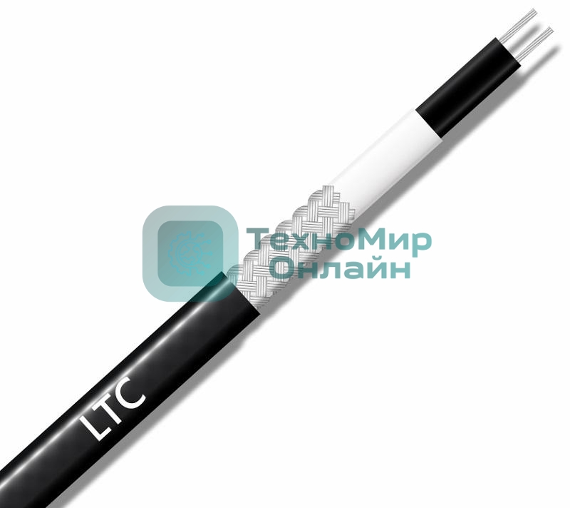 Кабель нагрев. саморег. 30Вт/м с экраном 220В (термопласт) EXTHERM LTC30-2CR