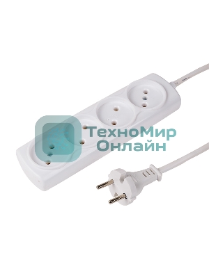 Удлинитель PROconnect OPTIMA 4 гнезда, 7 м, 2х0.75 мм², б/з, белый