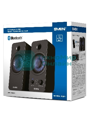 Акустическая система SVEN АС 431, черный (6 Вт, питание USB, Bluetooth)