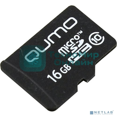 Флеш карта QUMO MicroSDHC 16Gb Сlass 10 без адаптера