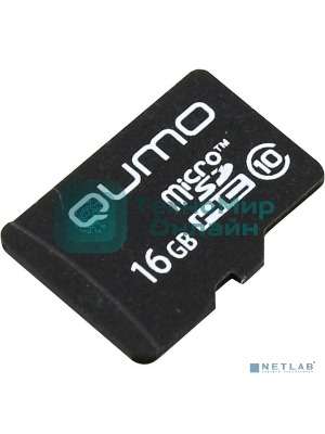Флеш карта QUMO MicroSDHC 16Gb Сlass 10 без адаптера