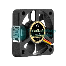 Вентилятор для корпуса ExeGate ExtraSilent ES05010S3P черный, 50 мм, 5000 об/мин, 28 дБ, 3 pin
