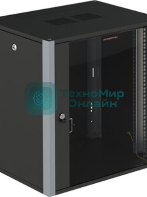 Шкаф коммутационный Sysmatrix (WP 6312.910) настенный 12U 600x350 мм пер. дв. стекл 2 бок. пан. 60 кг черный 20 кг IP20