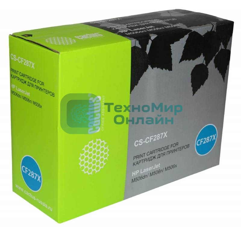 Картридж лазерный Cactus CS-CF287X черный (18000 стр.) для HP LJ M506dn/M506n/M506x