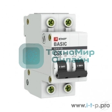Выключатель автоматический EKF mcb4729-2-10C 2P 10А (C) 4,5кА ВА 47-29 EKF Basic