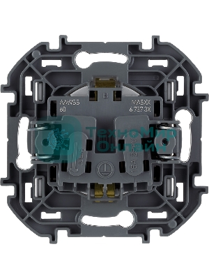 Розетка 2К+З со шторками немецкий стандарт 16А 250 В алюминий