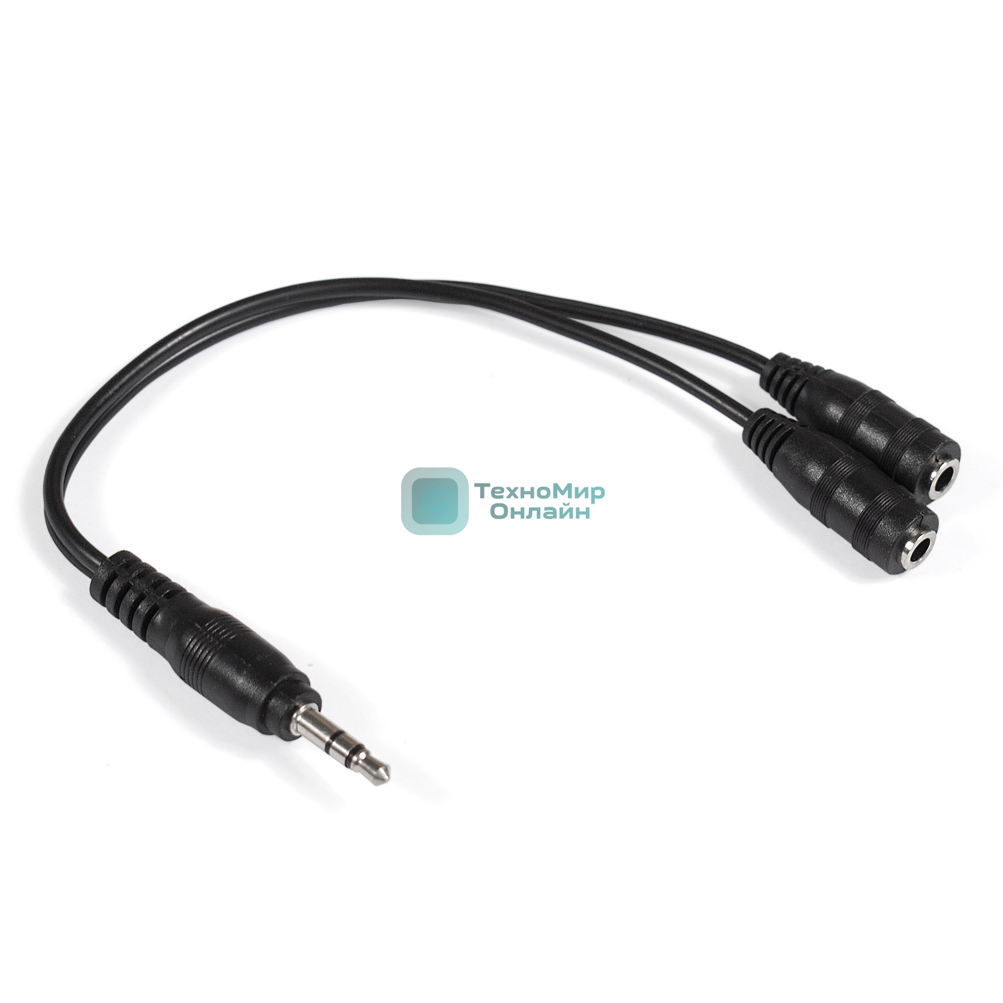 Кабель-разветвитель аудио Exegate EX284946RUS EX-CCA-415-0.3 (3.5мм Jack M/2x3.5мм Jack F, 0,3м)