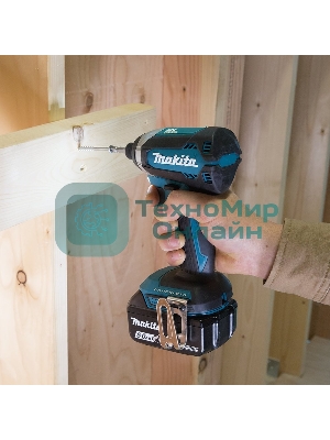 Гайковерт аккумуляторный Makita DTD153Zб\щет 18в li-ion 0-3400об\м 6-ти гр1\4'' 1.3кг б\ак з\у