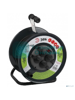 Удлинитель силовой RMx-4es-3x1.5-30m-IP44(KG) на метал. катушке с/з 4гнезда 30м КГ 3х1.5 Эра Б0046844