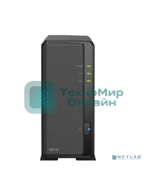 СХД SYNOLOGY настольное исполнение 1BAY NO HDD DS124