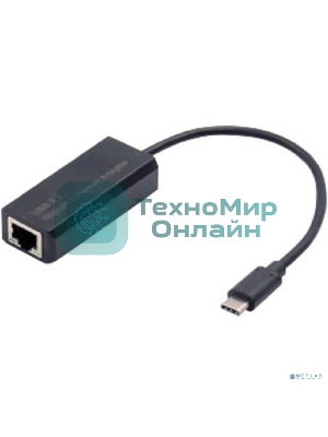 Кабель-адаптер ExeGate EXE-732C-45 (USB2.0 Type-C --> 1xRJ45 UTP 10Mbps/100Mbps, Realtek Chipset RTL8152B)