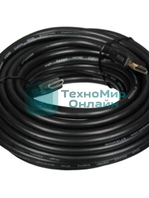Кабель HDMI Cablexpert CC-HDMI4L-10M, 10м, v2.0, 19M/19M, серия Light, черный, позол.разъемы, экран, пакет