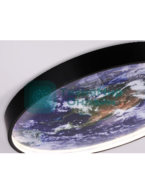 Настенно-потолочный светодиодный светильник Ambrella light FW11132 BK черный 18W LED 3000-6400K D300*38