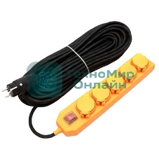 Удлинитель 5х20 м с заземл. 16А IP44 У10-026 с выкл. с индик. КГ 3х1.5 розетки с защ. крышкой UNIVersal 9634139