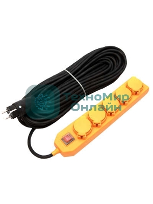 Удлинитель 5х20 м с заземл. 16А IP44 У10-026 с выкл. с индик. КГ 3х1.5 розетки с защ. крышкой UNIVersal 9634139
