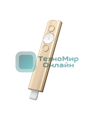 Презентер беспроводной Logitech Spotlight золотистый, радиоканал, USB, кнопки - 3
