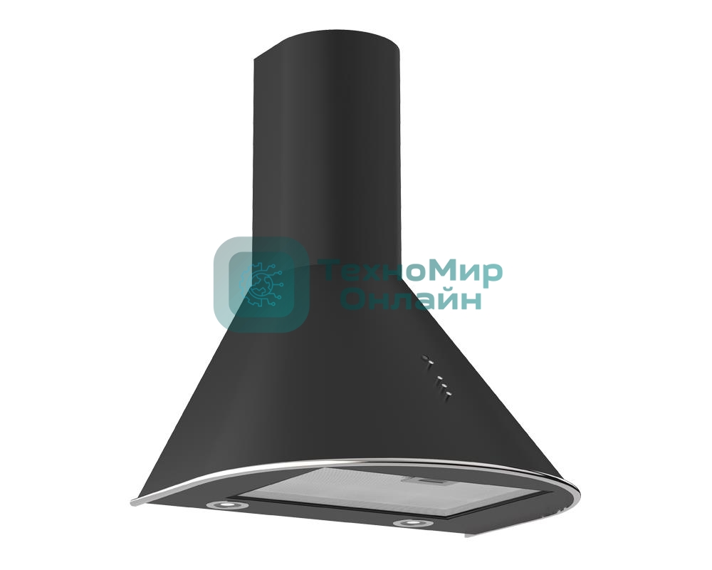 Вытяжка каминная Elikor Омега 60П-650-К3Д черный/нерж.сталь, 60 см, 650 куб. м/ч, 60 дБ