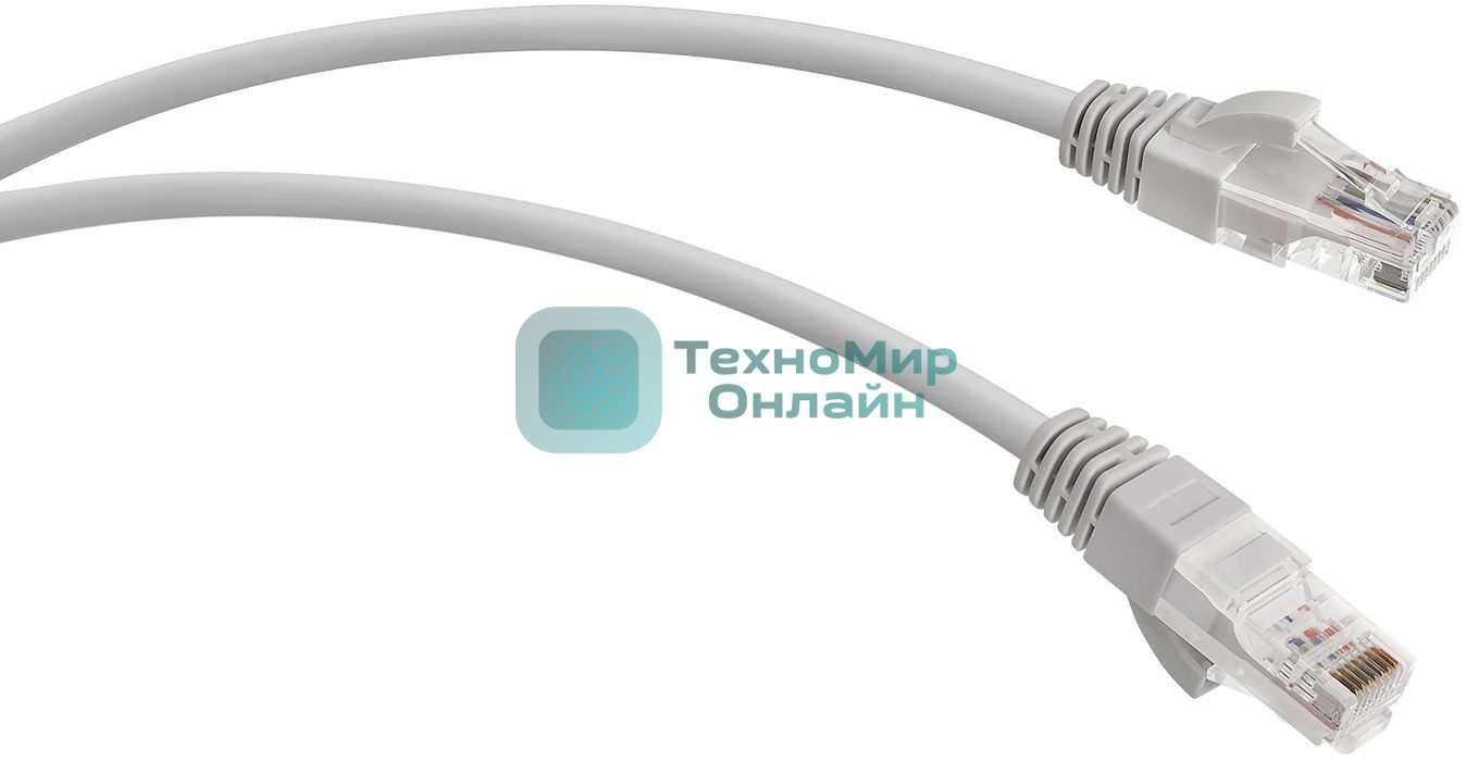 Патч-корд WRline WR-PC-RJ45-UTP-5E-2-GY UTP RJ-45 вил.-вилка RJ-45 cat.5e 2м серый LSZH (уп.:1шт)