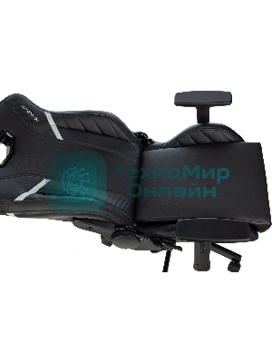 Кресло Knight Thunder 5X черный, экокожа, 120 кг, механизм качания