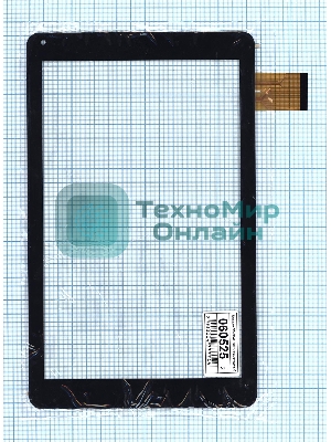 Сенсорное стекло (тачскрин) SQ-PGA116BO1-FPC-AO, черное